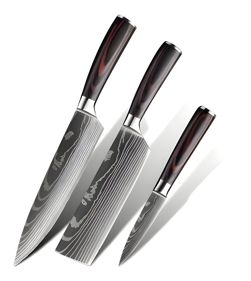 Conjunto de 3 Facas Xituo Iron Chef Series
